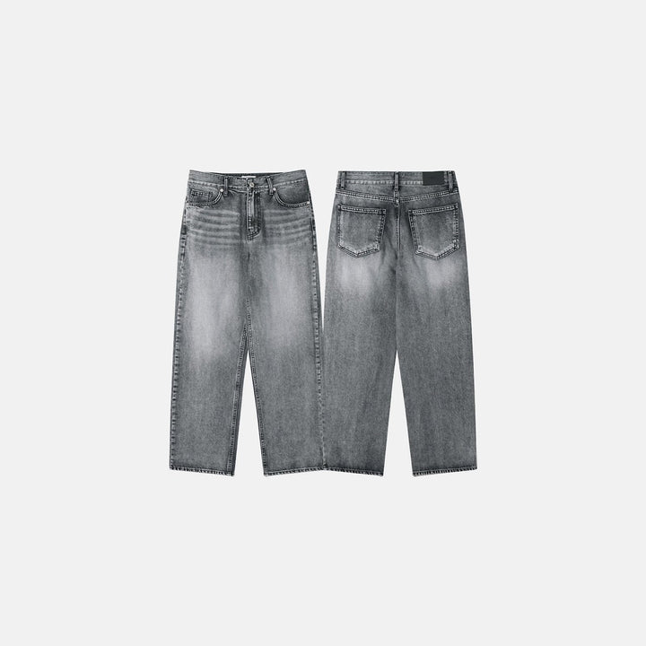 Gray Black Denim Pants
