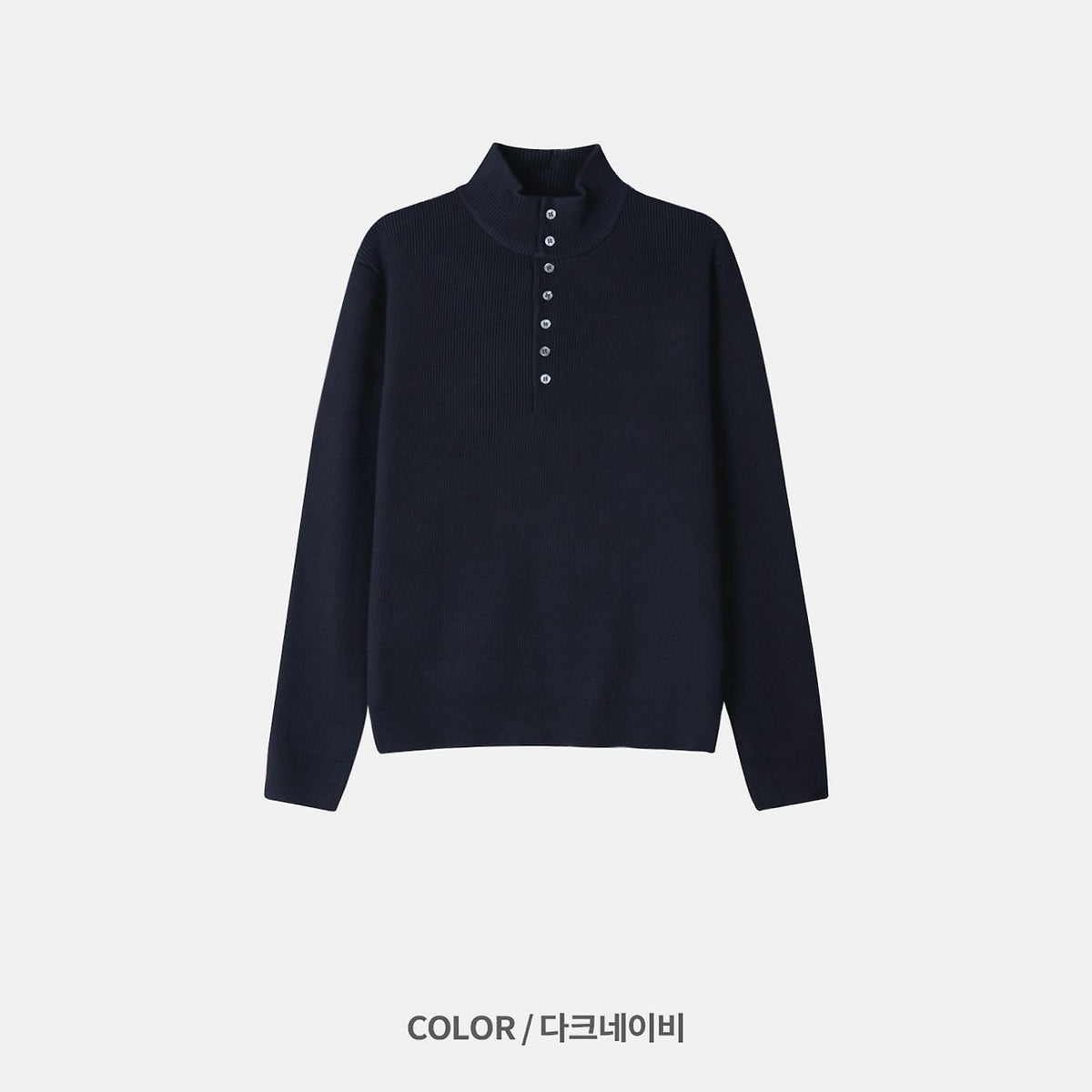 MAGNOLIA Half High-Neck Collar Knit(KHAKI,CHARCOAL,GRAY,NAVY) 商品画像12/14