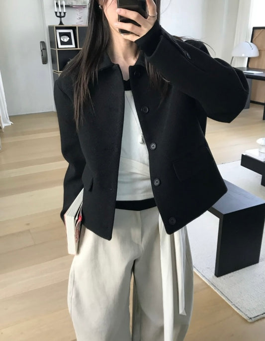 MAGNOLIA Heinz Cropped Jacket(KHAKI,BLACK) 商品画像2/6
