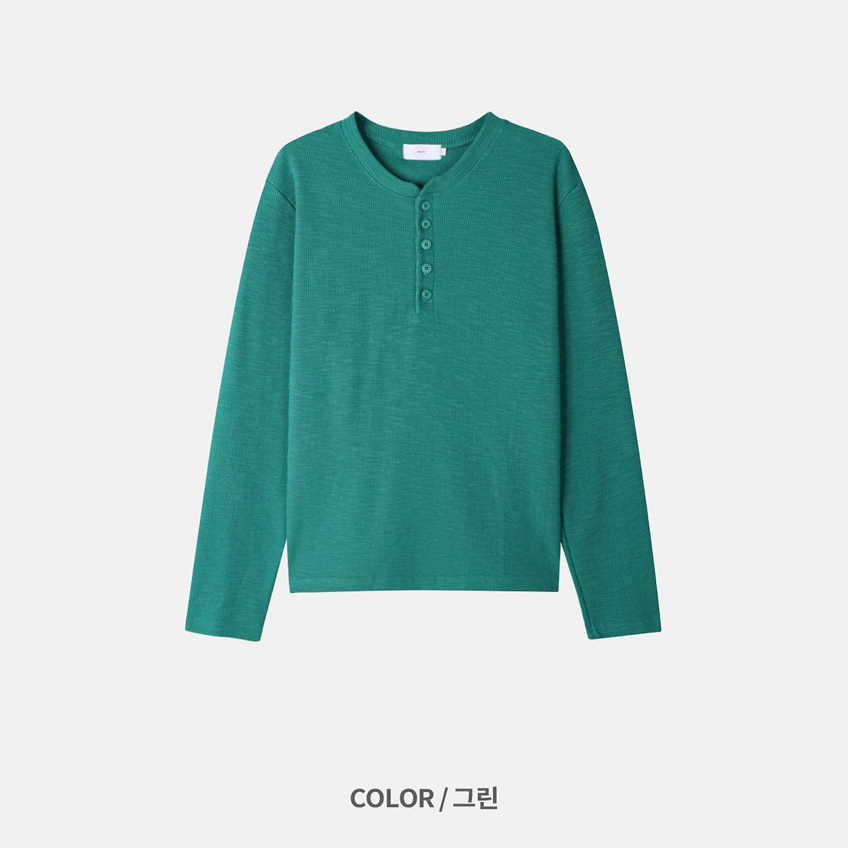 MAGNOLIA Henley Neck McCoy Long Sleeve Tee(GREEN,NAVY,BLACK) 商品画像9/12