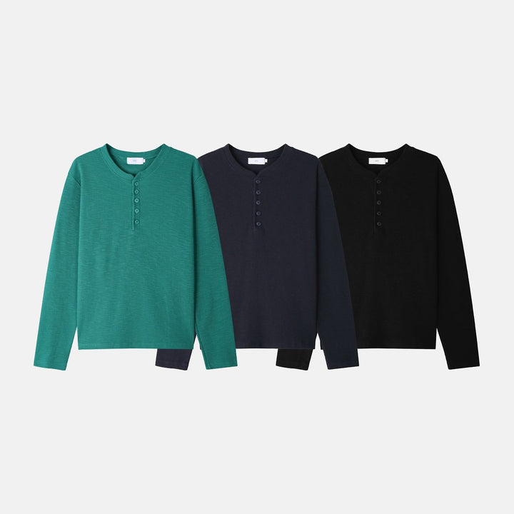Henley Neck McCoy Long Sleeve Tee