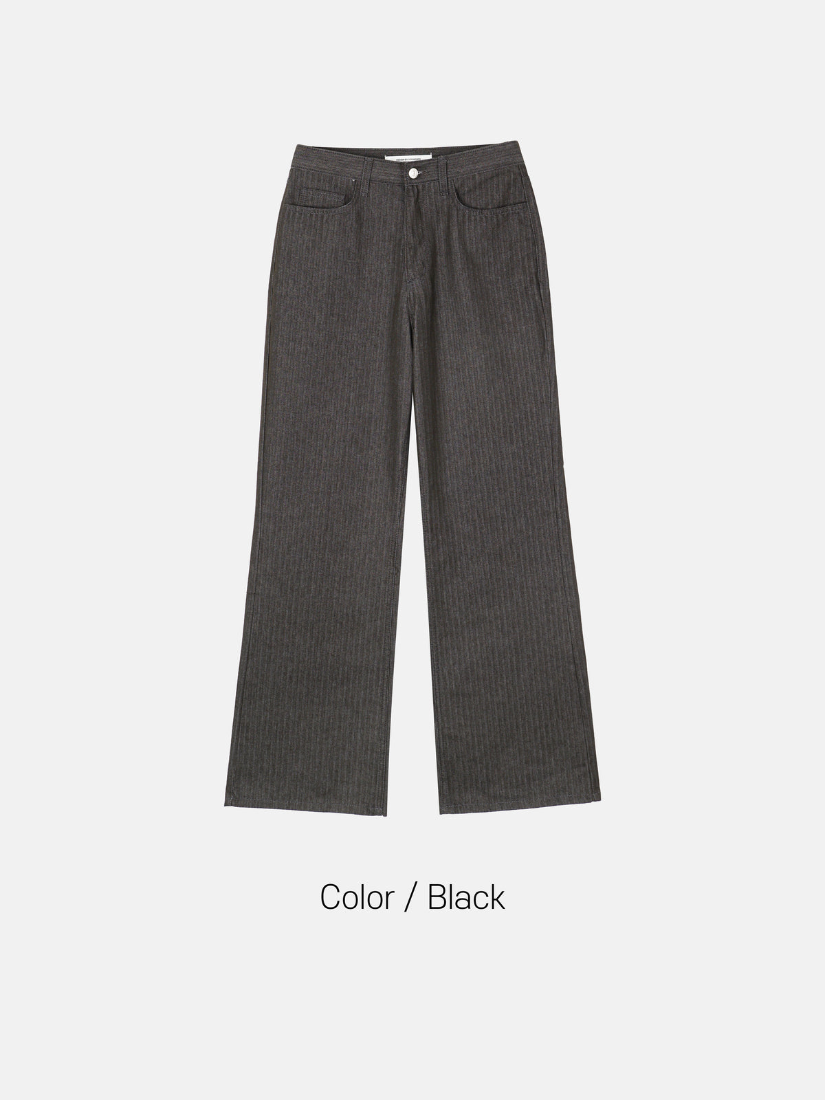 MAGNOLIA Herringbone Stripe Wide Pants(BLACK,DARK BLUE) 商品画像2/5