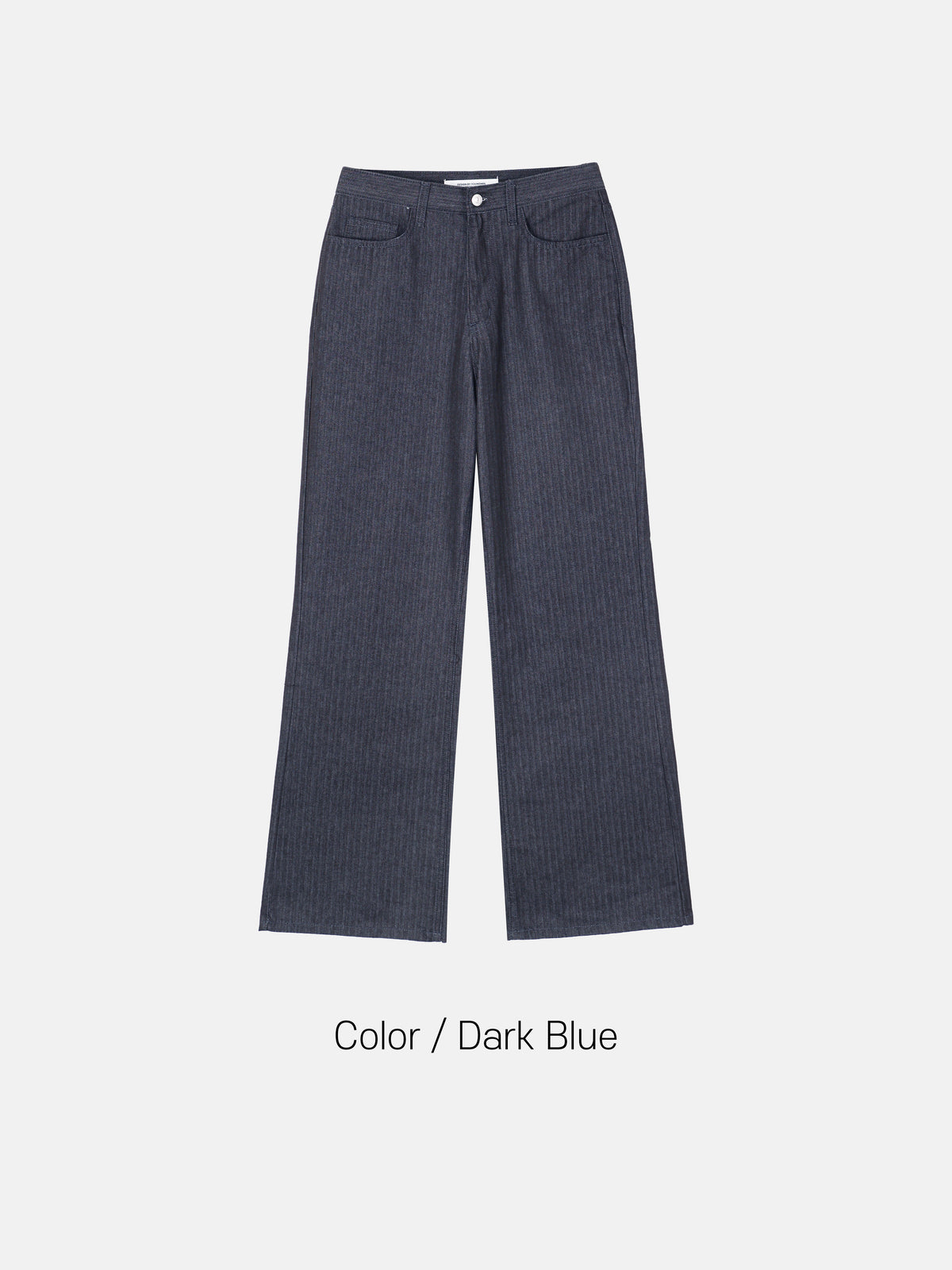MAGNOLIA Herringbone Stripe Wide Pants(BLACK,DARK BLUE) 商品画像3/5