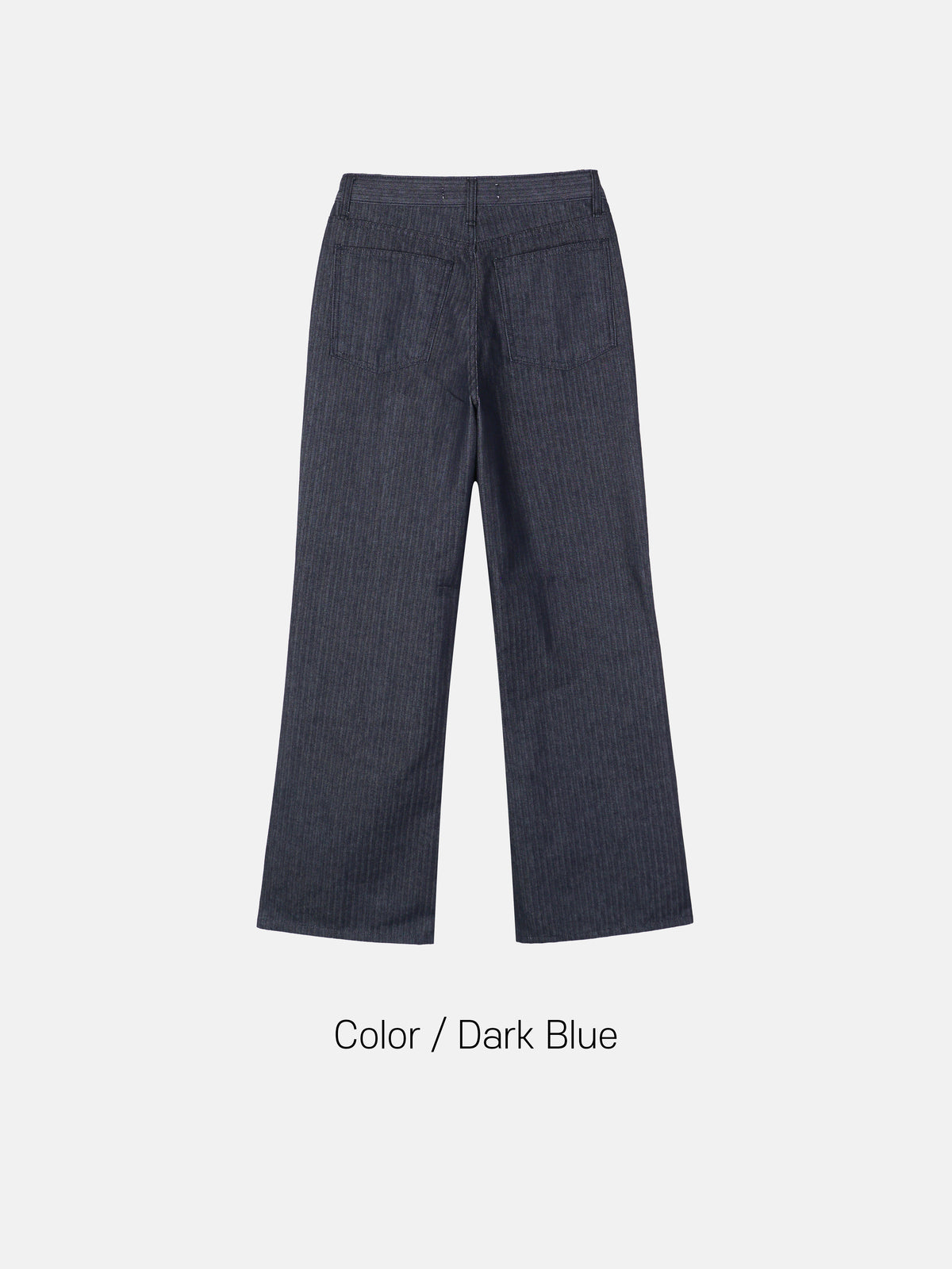 MAGNOLIA Herringbone Stripe Wide Pants(BLACK,DARK BLUE) 商品画像4/5