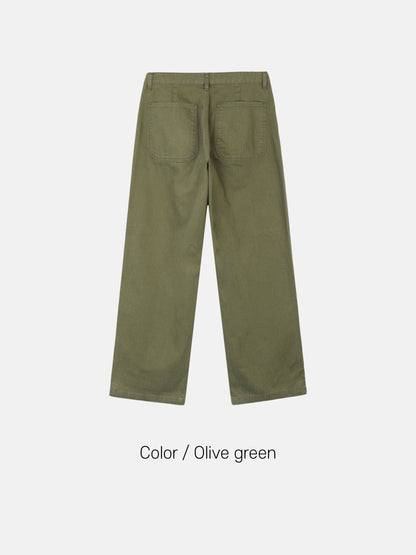 MAGNOLIA Herringbone Wide Pants(OLIVE GREEN,BLACK) 商品画像3/6
