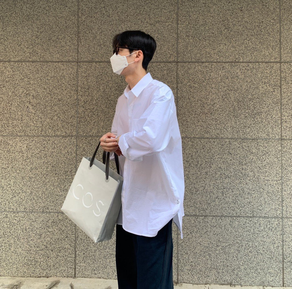 MAGNOLIA Hidden Side Slit Shirt(BLUE,WHITE,MINT) 商品画像2/10