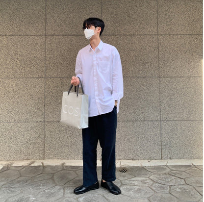 MAGNOLIA Hidden Side Slit Shirt(BLUE,WHITE,MINT) 商品画像3/10