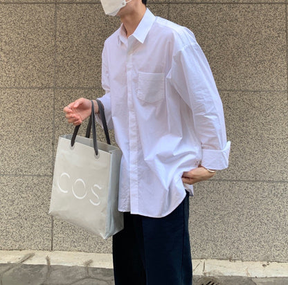 MAGNOLIA Hidden Side Slit Shirt(BLUE,WHITE,MINT) 商品画像4/10