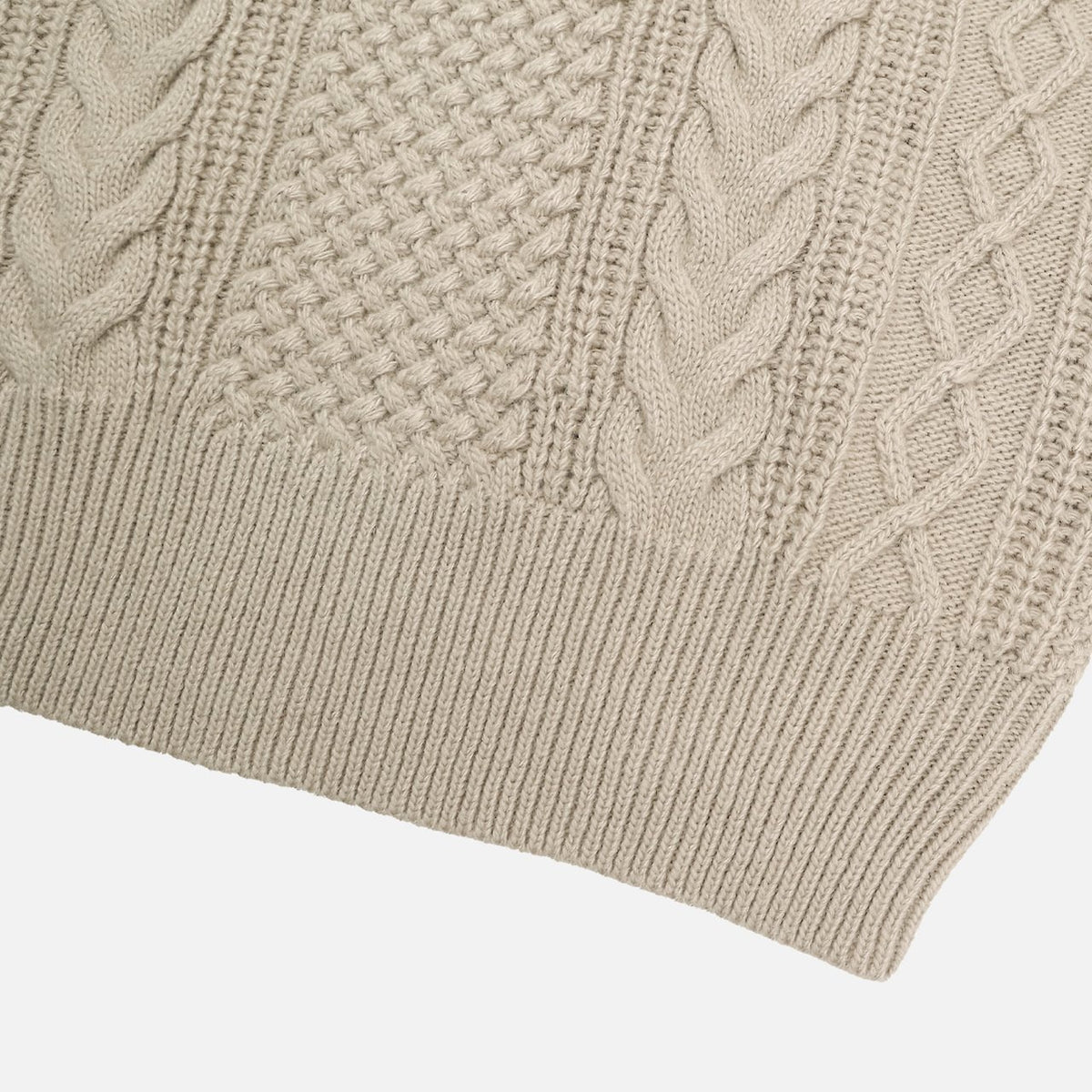 MAGNOLIA High-Neck Cable Henley Knit(BEIGE,NAVY,BLACK) 商品画像7/9