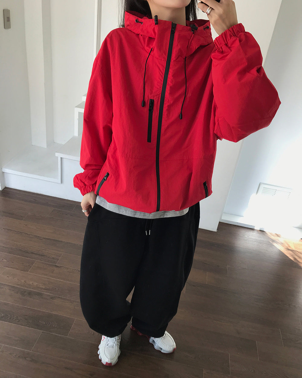 MAGNOLIA Hooded Zip-Up Windbreaker 韓国メンズファッション 05