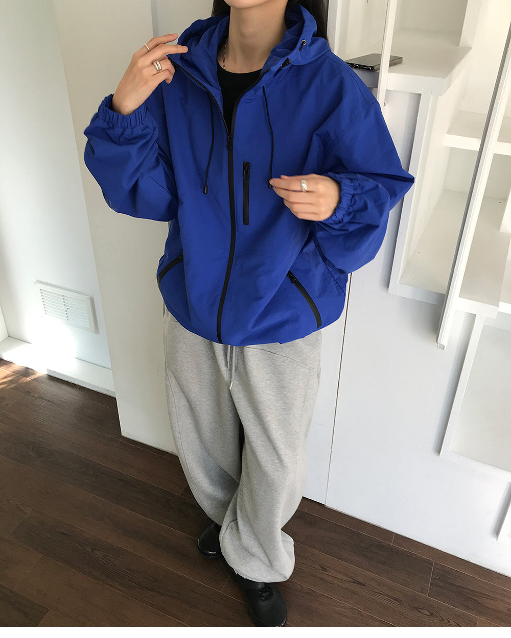MAGNOLIA Hooded Zip-Up Windbreaker 韓国メンズファッション 11