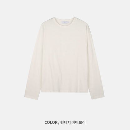 MAGNOLIA Jacklyn Boucle Long Sleeve Tee(VINTAGE IVORY,VINTAGE BLACK,GREEN,GRAY) 商品画像9/13