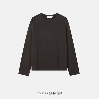 MAGNOLIA Jacklyn Boucle Long Sleeve Tee(VINTAGE IVORY,VINTAGE BLACK,GREEN,GRAY) 商品画像12/13