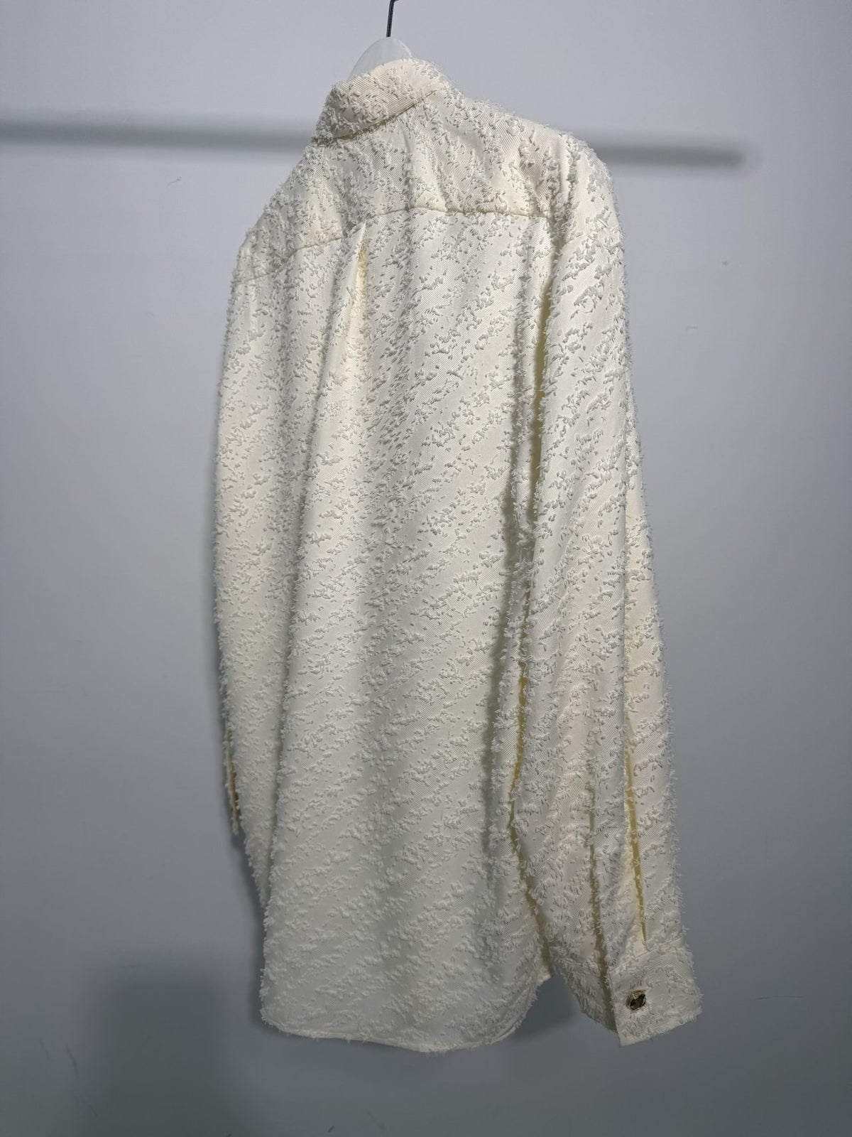 MAGNOLIA Jacquard Fringe Shirt(BLACK,IVORY) 商品画像9/26