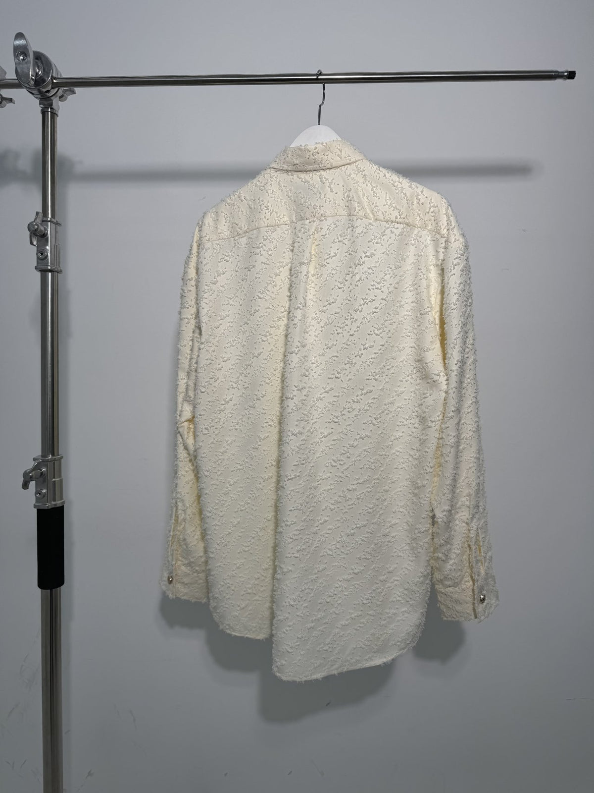 MAGNOLIA Jacquard Fringe Shirt(BLACK,IVORY) 商品画像10/26