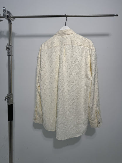MAGNOLIA Jacquard Fringe Shirt(BLACK,IVORY) 商品画像10/26