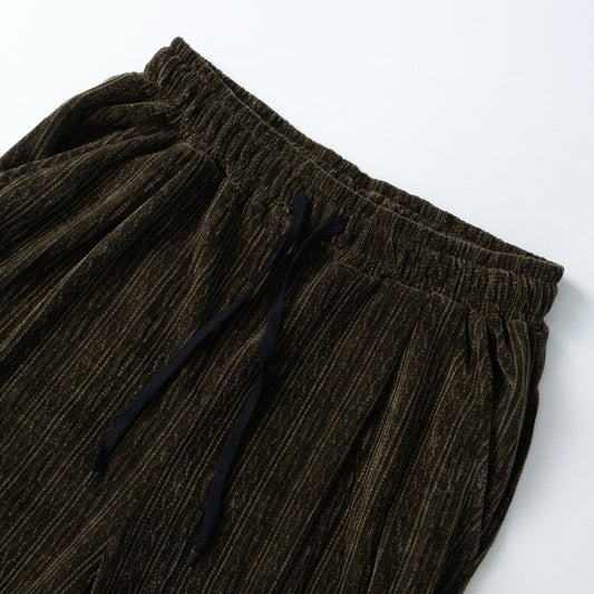 MAGNOLIA Jacquard Velvet Wide Pants(DARK OLIVE,NAVY,BLACK) 商品画像3/7