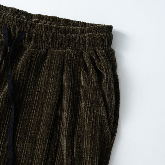 MAGNOLIA Jacquard Velvet Wide Pants(DARK OLIVE,NAVY,BLACK) 商品画像4/7