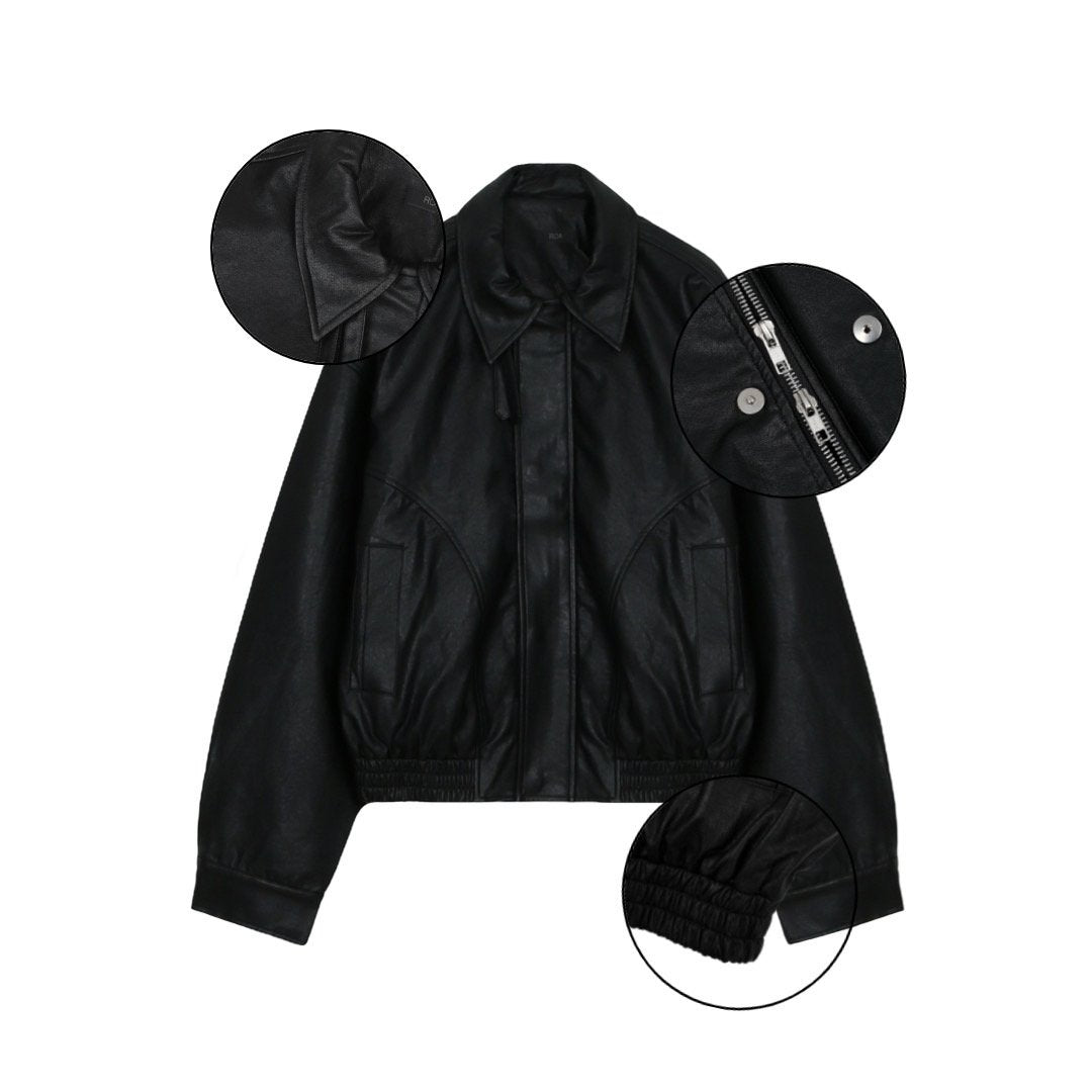 MAGNOLIA Kal Leather Jacket(BLACK) 商品画像1/13