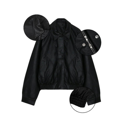 MAGNOLIA Kal Leather Jacket(BLACK) 商品画像1/13