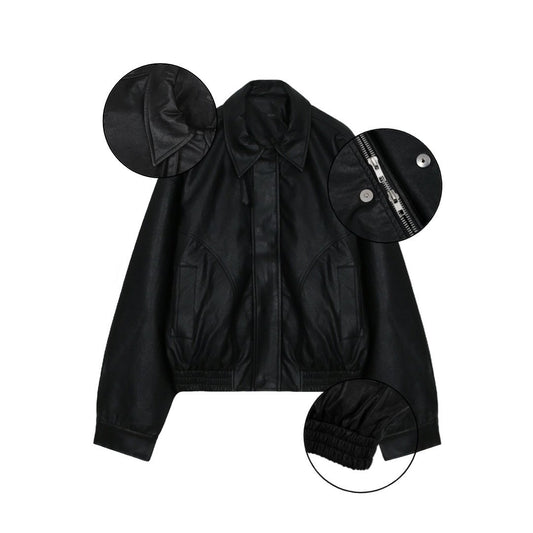 MAGNOLIA Kal Leather Jacket(BLACK) 商品画像1/13