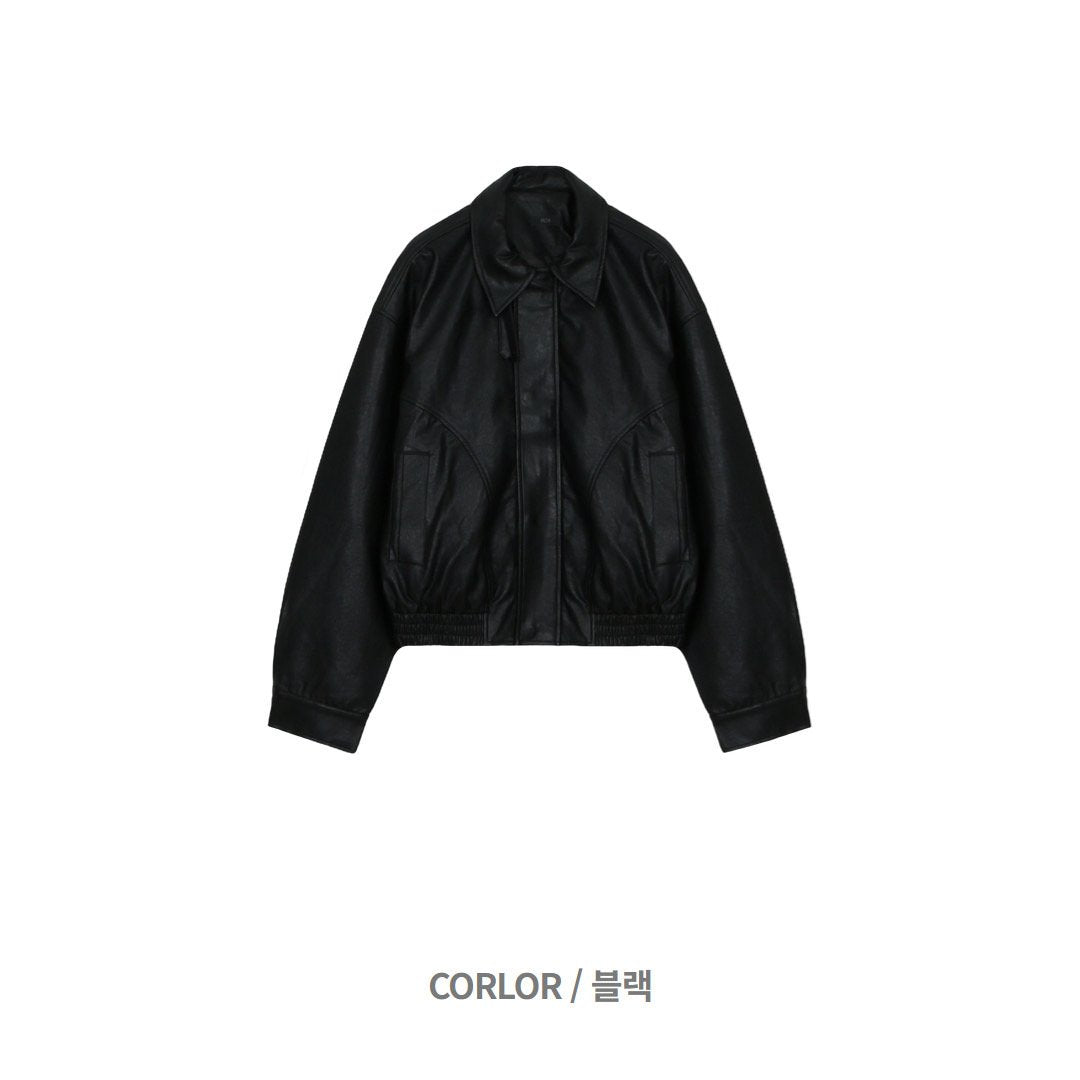 MAGNOLIA Kal Leather Jacket(BLACK) 商品画像3/13