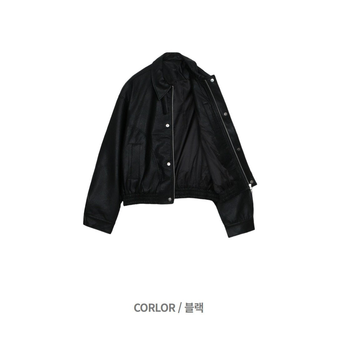 MAGNOLIA Kal Leather Jacket(BLACK) 商品画像4/13