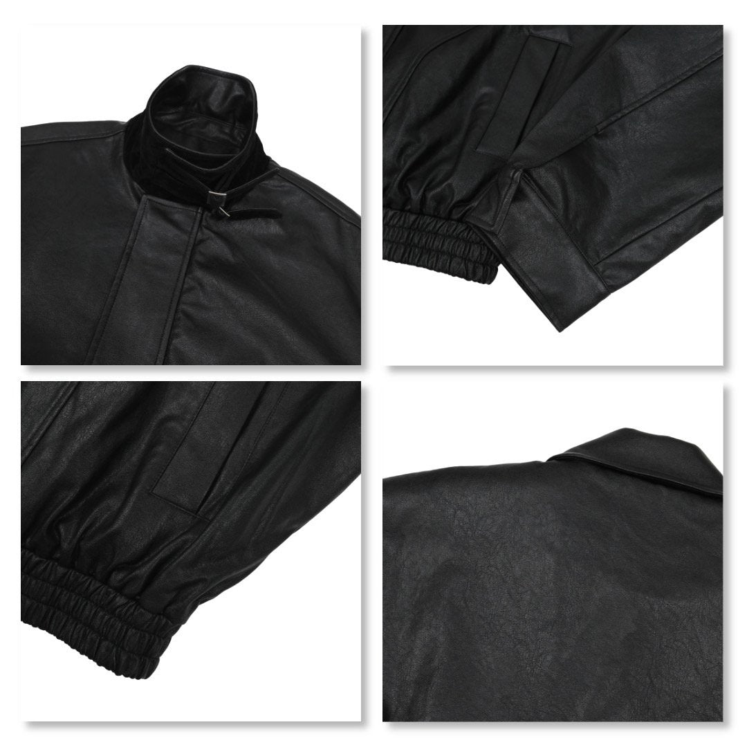 MAGNOLIA Kal Leather Jacket(BLACK) 商品画像6/13