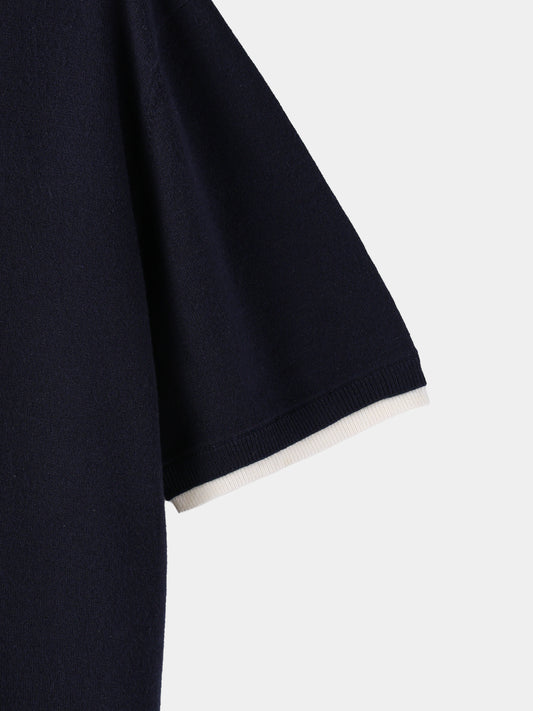 MAGNOLIA Layered V-Neck Knit Tee(GRAY,BEIGE,NAVY) 商品画像5/14