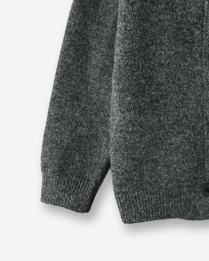 MAGNOLIA Layered Wool Knit Hood Zip-Up(LIGHT GRAY,CHARCOAL) 商品画像4/8