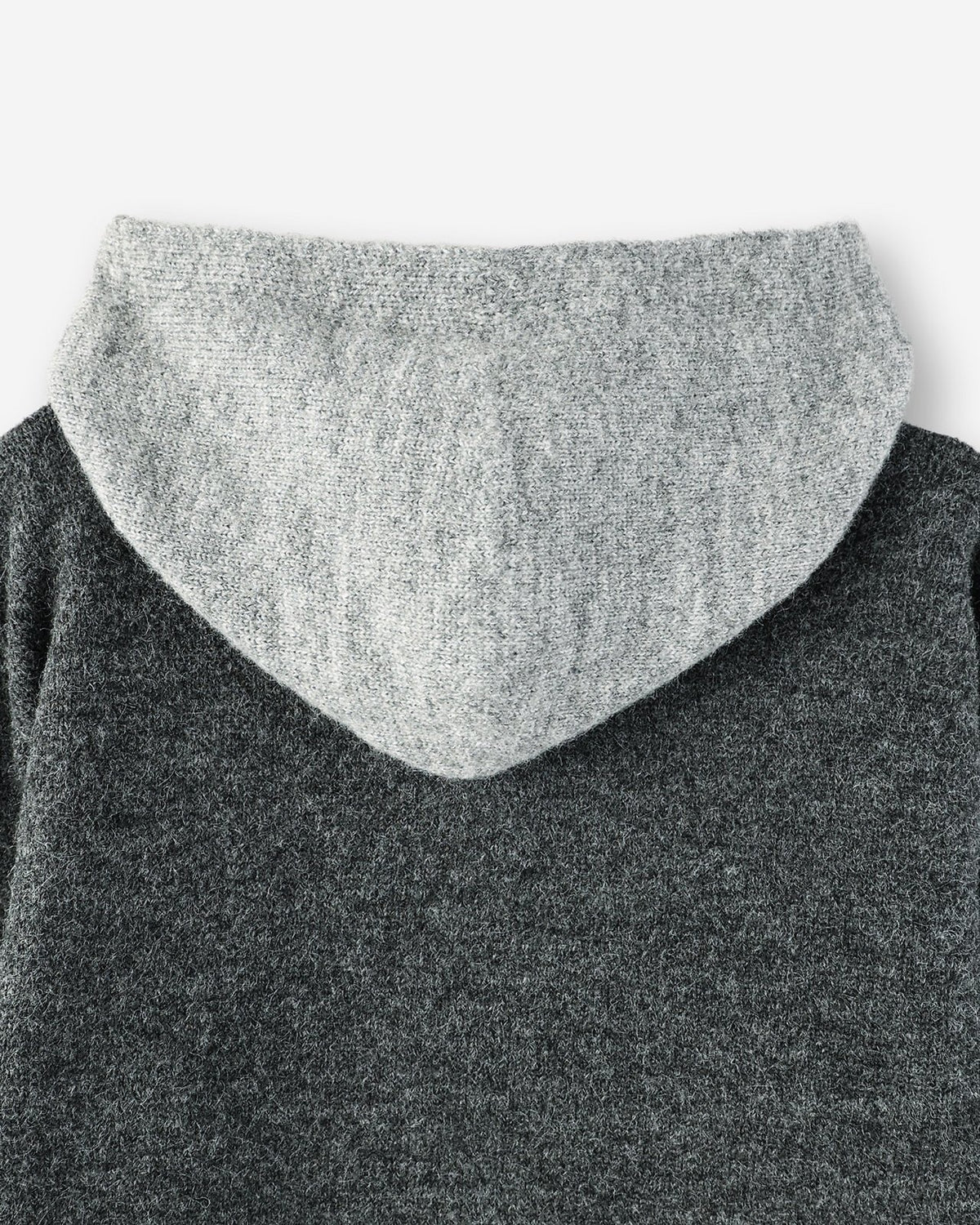 MAGNOLIA Layered Wool Knit Hood Zip-Up(LIGHT GRAY,CHARCOAL) 商品画像6/8