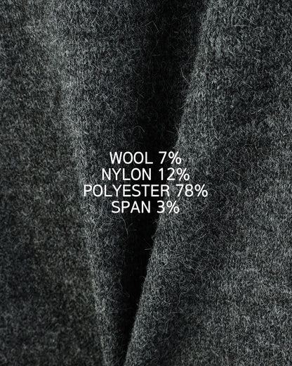 MAGNOLIA Layered Wool Knit Hood Zip-Up(LIGHT GRAY,CHARCOAL) 商品画像7/8
