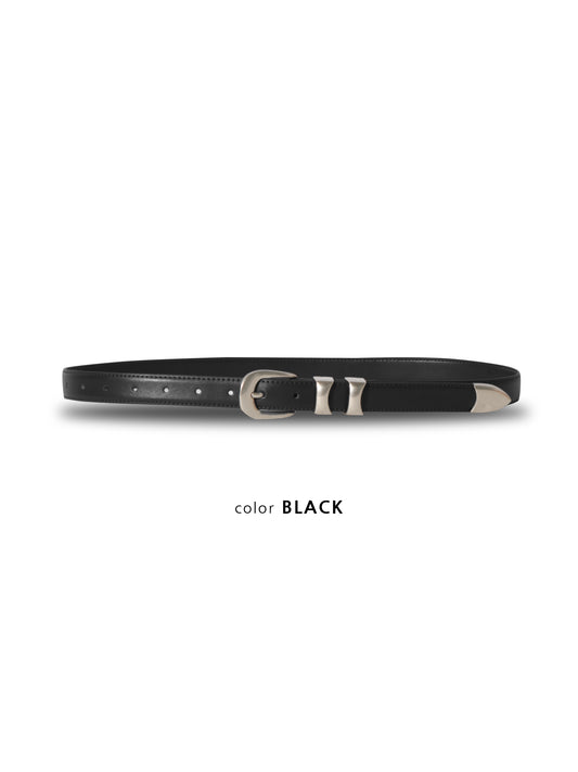 MAGNOLIA Link Leather Belt(BLACK,BROWN,BEIGE) 商品画像5/10
