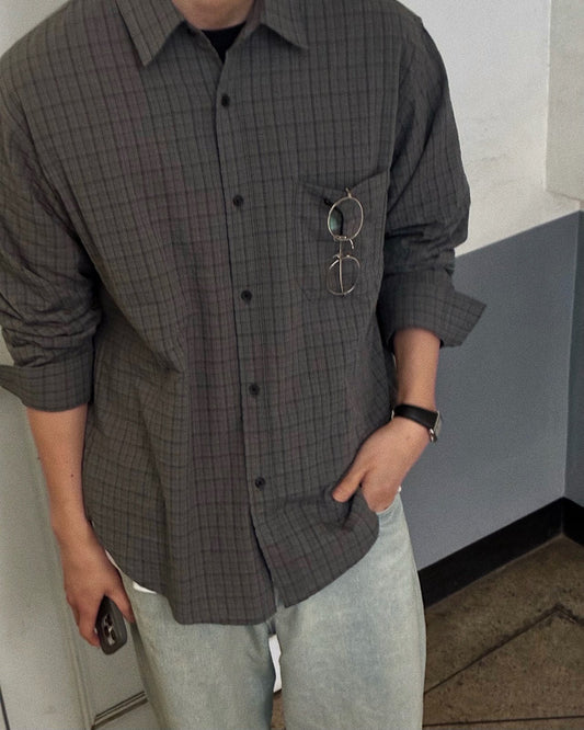 MAGNOLIA Loen Check Shirt(GRAY,CHARCOAL,NAVY) 商品画像1/16