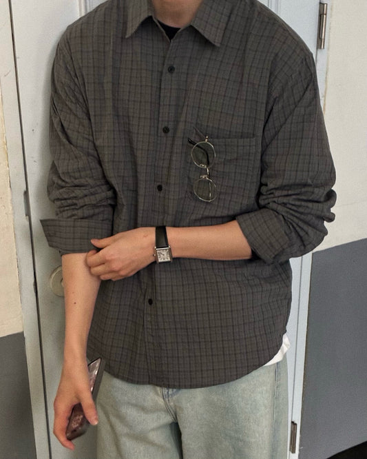 MAGNOLIA Loen Check Shirt(GRAY,CHARCOAL,NAVY) 商品画像5/16
