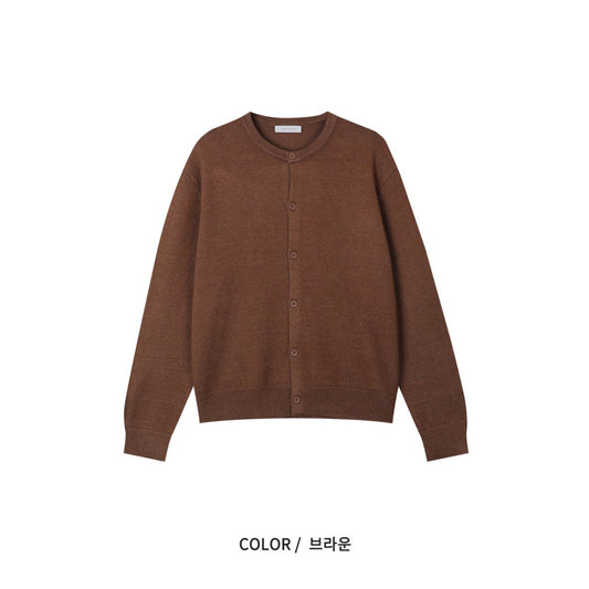 MAGNOLIA Log Round Cardigan(BEIGE,BROWN,GRAY,NAVY,BLACK) 商品画像3/11