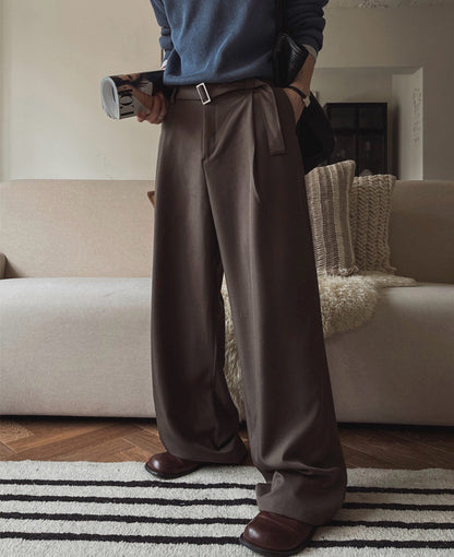 MAGNOLIA Loop Belted Wide Pants(BROWN,CHARCOAL,BLACK) 商品画像2/21