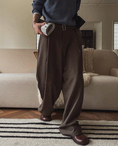 MAGNOLIA Loop Belted Wide Pants(BROWN,CHARCOAL,BLACK) 商品画像5/21