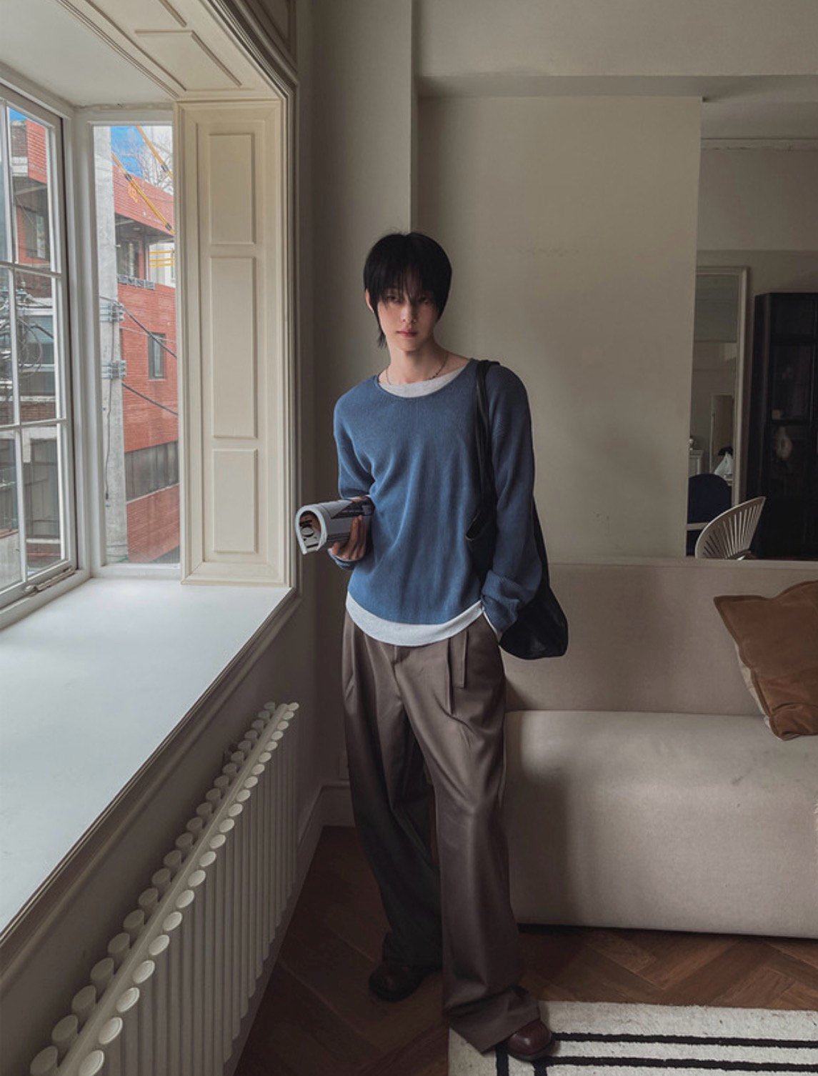 MAGNOLIA Loop Belted Wide Pants(BROWN,CHARCOAL,BLACK) 商品画像6/21