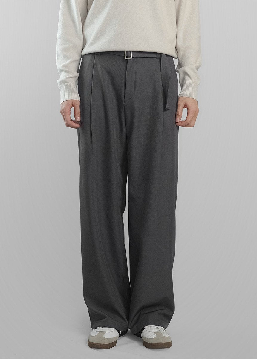 MAGNOLIA Loop Belted Wide Pants(BROWN,CHARCOAL,BLACK) 商品画像8/21