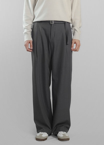 MAGNOLIA Loop Belted Wide Pants(BROWN,CHARCOAL,BLACK) 商品画像8/21