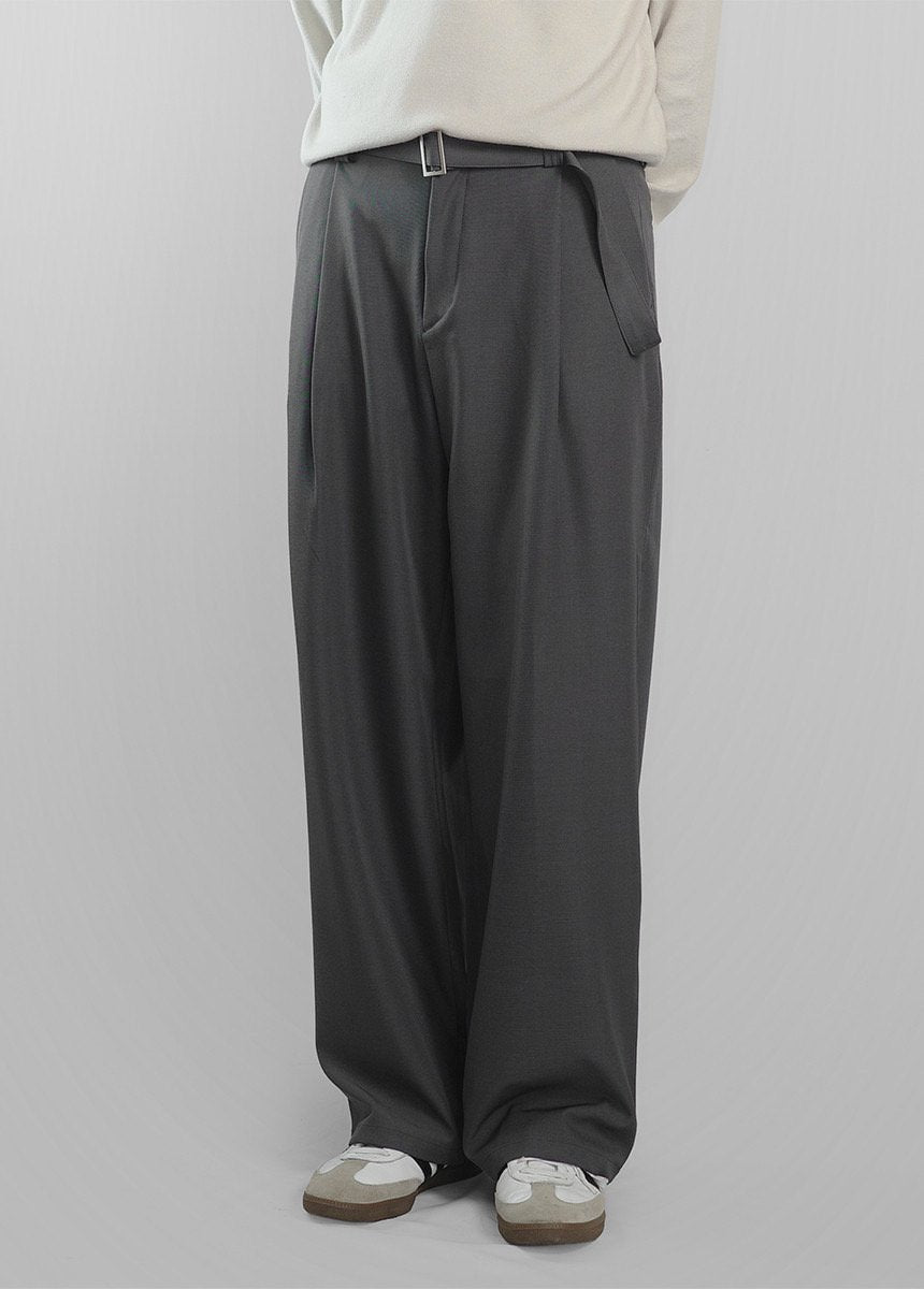 MAGNOLIA Loop Belted Wide Pants(BROWN,CHARCOAL,BLACK) 商品画像9/21