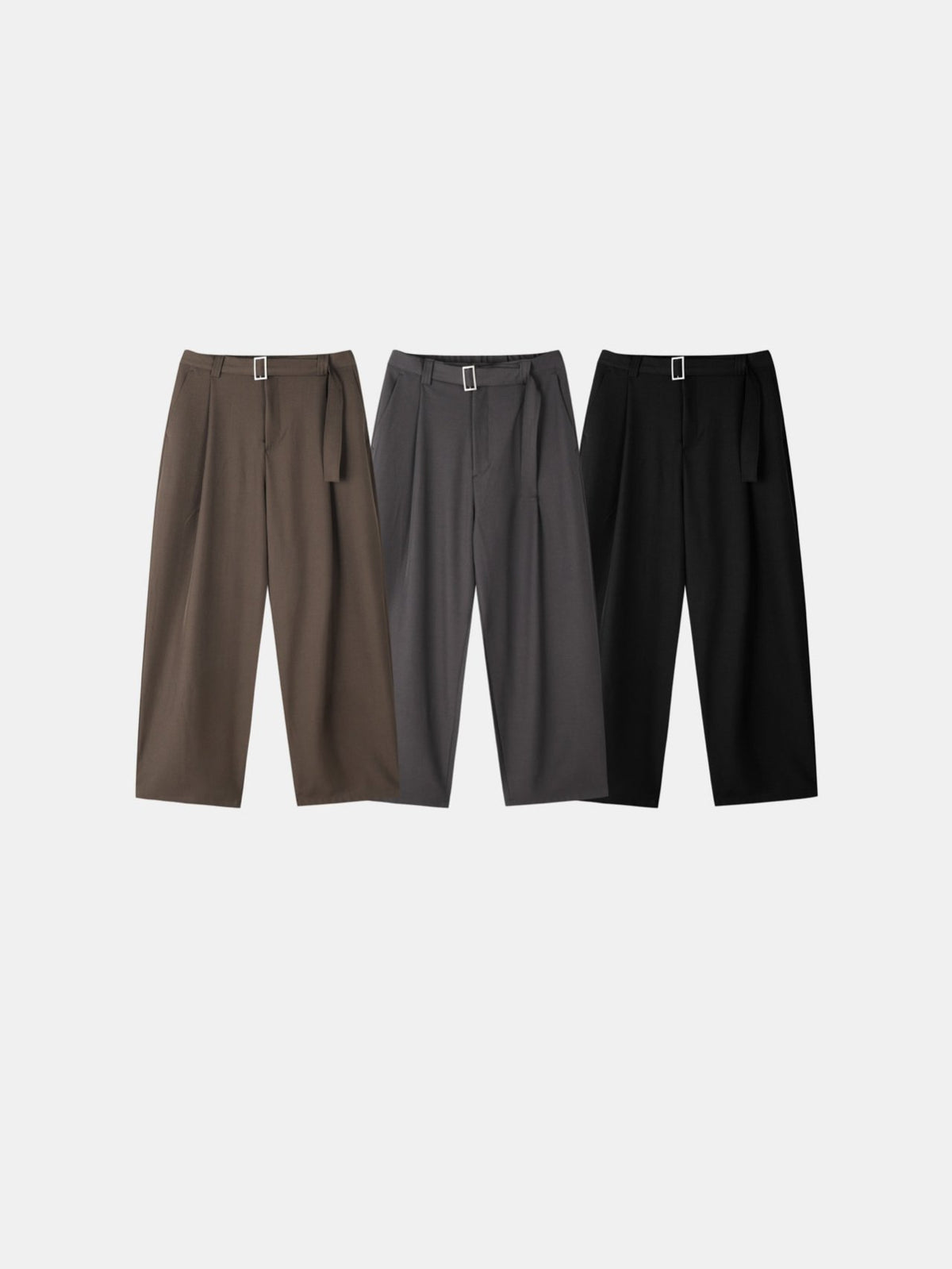 MAGNOLIA Loop Belted Wide Pants(BROWN,CHARCOAL,BLACK) 商品画像14/21