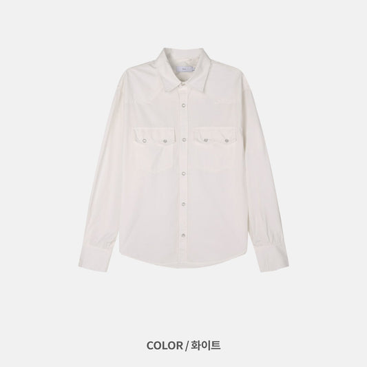 MAGNOLIA Mars Western Shirt(WHITE,KHAKI,BLACK) 商品画像2/12