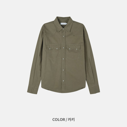 MAGNOLIA Mars Western Shirt(WHITE,KHAKI,BLACK) 商品画像3/12