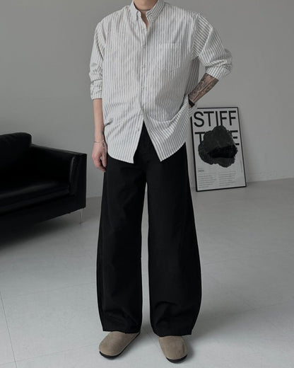 MAGNOLIA Mauve Stripe Shirt(GRAY,BLACK) 商品画像9/28