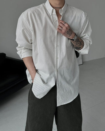 MAGNOLIA Mauve Stripe Shirt(GRAY,BLACK) 商品画像10/28
