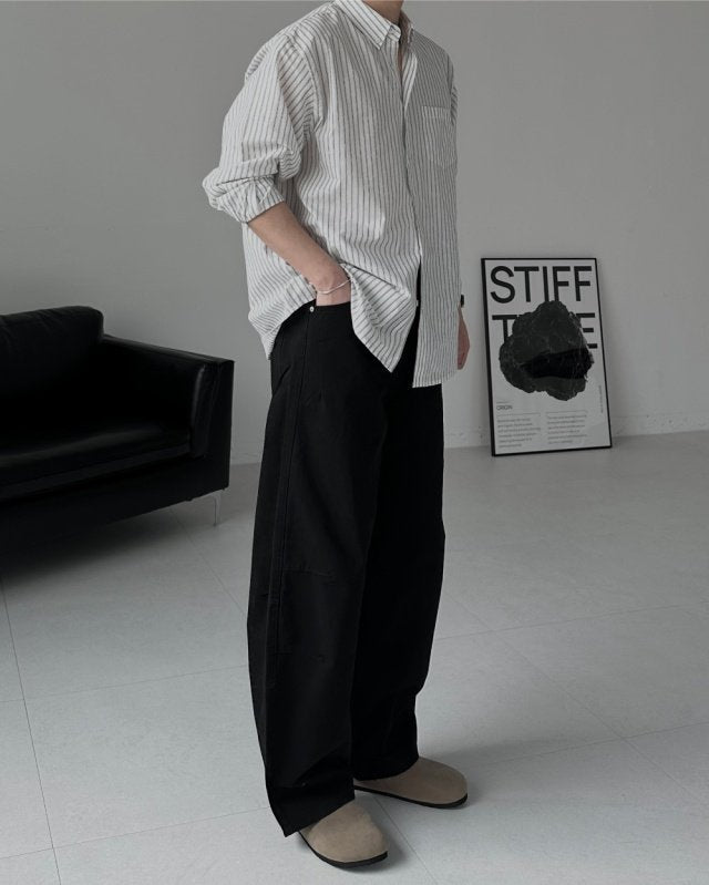 MAGNOLIA Mauve Stripe Shirt(GRAY,BLACK) 商品画像11/28