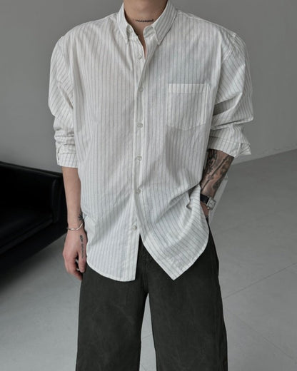 MAGNOLIA Mauve Stripe Shirt(GRAY,BLACK) 商品画像12/28