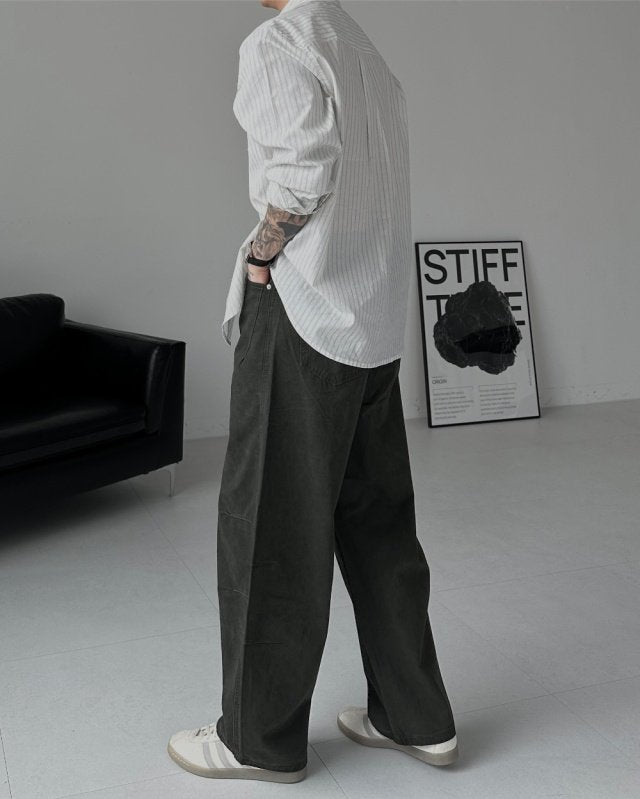 MAGNOLIA Mauve Stripe Shirt(GRAY,BLACK) 商品画像17/28